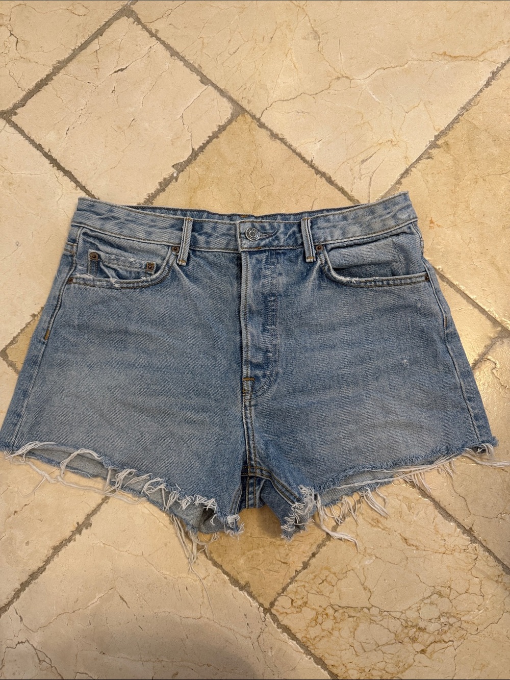 Classic High-Rise Denim Shorts